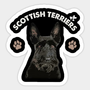 Tartan Tails Stylish Tee for Fans of Scottish Terrier Majesty Sticker